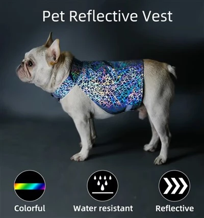 Gilet réfléchissant géométrique pour chien