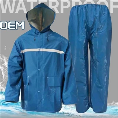 Ensemble combinaison de pluie haute visibilité avec pantalon